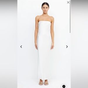 Bec and Bridge Moon Dance Dress Gown White Strapless Small 4 Wedding Bridal
